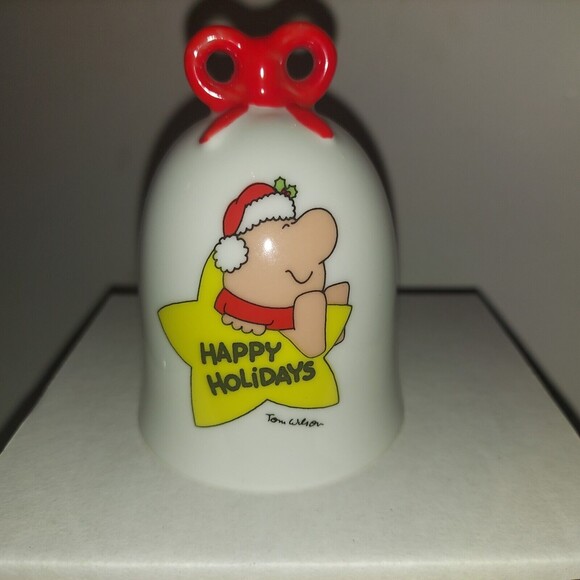 ZIGGY Christmas Bell Ornament Santa Happy Holidays Vintage - Picture 9 of 9